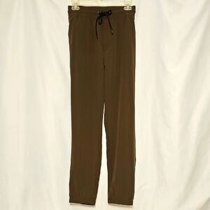 NWT Banana Republic Womens Brown Perforated Joggers Casual Pants Size Large